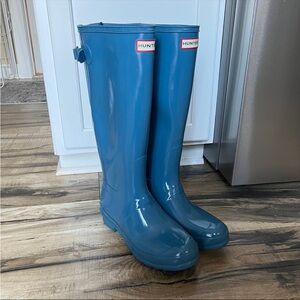 Hunter Tall Gloss Rain Boots Size 9